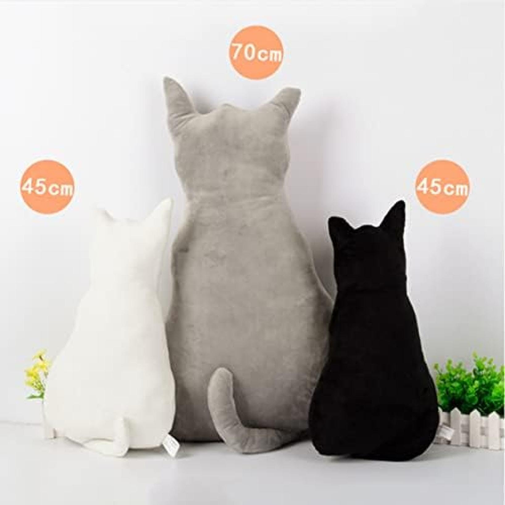 Amazon.co.jp: 猫のシルエットぬいぐるみ ねこ 縫いぐるみ リアル 本物